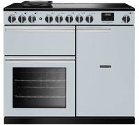 Rangemaster Professional Deluxe PRDL100EIPMSB/CM1 100cm wide Electric Range Cooker with Induction Hob - Misty Blue Blue