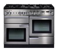 Rangemaster Professional Plus PROP110DFFSS/C 110cm wide Dual Fuel Range Cooker with Gas Hob - Stainless Steel - A/A Rated, Stainless Steel