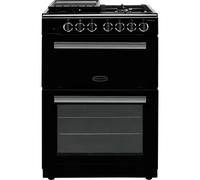 Rangemaster Professional Plus 60 60cm Dual Fuel Cooker - Black/Chrome - A/A Rated
