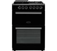 Rangemaster Professional Plus 60 PROPL60DFFBL/C 60cm Wide Double Oven Dual Fuel Cooker - Black / Chrome - A/A Rated, Black