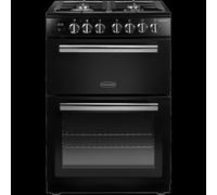 Rangemaster Professional Plus 60 PROPL60DFFBL/C 60cm Wide Double Oven Dual Fuel Cooker - Black / Chrome - A/A Rated, Black