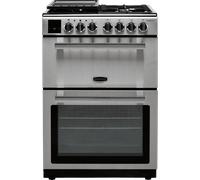 Rangemaster Professional Plus 60 PROPL60DFFSS/C 60cm Wide Double Oven Dual Fuel Cooker - Stainless Steel / Chrome - A Stainless Steel