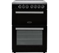 Rangemaster Professional Plus 60 PROPL60ECBL/C 60cm Double Oven Electric Cooker with Ceramic Hob - Black / Chrome - A/A Rated, Black