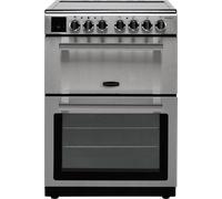 Rangemaster Professional Plus 60 PROPL60ECSS/C 60cm Double Oven Electric Cooker with Ceramic Hob - Stainless Steel / Chrome - A/A Rated, Stainless Steel