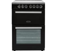 Rangemaster Professional Plus 60 PROPL60EIBL/C 60cm Wide Double Oven Electric Cooker with Induction Hob - Black / Chrome - A Black