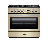 Rangemaster Professional Plus FX PROP90FXDFFCR/C 90cm Wide Cream Dual Fuel Freestanding Range Cooker - Chrome Trim