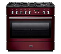 Rangemaster PROP90FXDFFCY/C Professional Plus FX Cranberry / Chrome 90cm Dual Fuel Range Cooker, A Rated, 91140 A