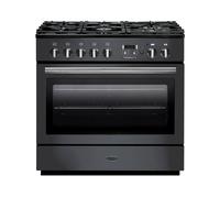 Rangemaster Professional Plus FX PROP90FXDFFSL/C 90cm Wide Slate Dual Fuel Freestanding Range Cooker - Chrome Trim