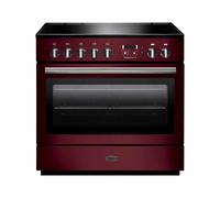 Rangemaster Professional Plus FX PROP90FXEICY 90cm Wide Cranberry Induction Freestanding Range Cooker - Chrome Trim