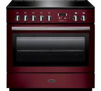 Rangemaster PROP90FXEICY/C Professional Plus FX 90 Electric Induction Range Cooker Cranberry/Chrome