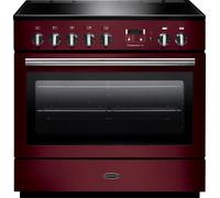 Rangemaster PROP90FXEICY/C Professional Plus FX 90 Electric Induction Range Cooker Cranberry/Chrome