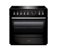 Rangemaster Professional Plus FX PROP90FXEIGB 90cm Wide Gloss Black Induction Freestanding Range Cooker - Chrome Trim