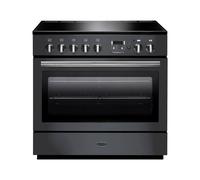 Rangemaster Professional Plus FX PROP90FXEISL 90cm Wide Slate Induction Freestanding Range Cooker - Chrome Trim