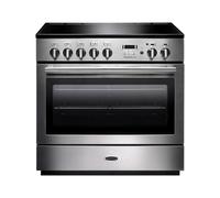 Rangemaster Professional Plus FX PROP90FXEISS 90cm Wide Stainless Steel Induction Freestanding Range Cooker - Chrome Trim
