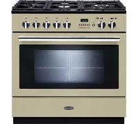 Rangemaster Professional Plus FXP PROP90FXPDFFCR/C 90cm wide Dual Fuel Range Cooker with Gas Hob - Cream - A Rated