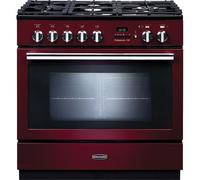 Rangemaster Professional Plus FXP PROP90FXPDFFCY/C 90cm Dual Fuel Range Cooker - Cranberry - A Rated