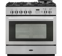 Rangemaster Professional Plus FXP PROP90FXPDFFSS/C 90cm Dual Fuel Range Cooker with Gas Hob - Stainless Steel - A Rated, Stainless Steel