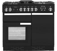 Rangemaster PROP100DFFGB/C Professional + 100 Dual Fuel Range Cooker, Gloss Black