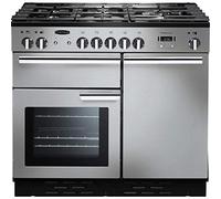 Rangemaster Professional Plus PROP100DFFSS/C 100cm Dual Fuel Range Cooker with Gas Hob - Stainless Steel - A/A Rated, Stainless Steel