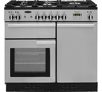 Rangemaster Professional Plus PROP100DFFSS/C 100cm Dual Fuel Range Cooker with Gas Hob - Stainless Steel - A/A Rated, Stainless Steel