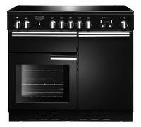 Rangemaster PROP100ECBL/C Professional Plus Black / Chrome 100cm Ceramic Range Cooker A