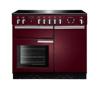 Rangemaster Professional Plus PROP100EICY/C 100cm wide Electric Range Cooker with Induction Hob - Cranberry - A/A Rated, Red