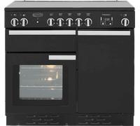 Rangemaster Professional Plus PROP100EIGB/C 100cm wide Electric Range Cooker with Induction Hob - Black - A/A Rated, Black