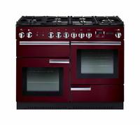 Rangemaster Professional Plus PROP110DFFCY 110cm Wide Cranberry Dual Fuel Freestanding Range Cooker - Chrome Trim