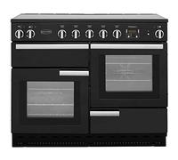 Rangemaster Professional Plus PROP110EIGB/C 110cm wide Electric Range Cooker with Induction Hob - Black - A/A Rated, Black