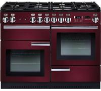Rangemaster PROP110NGFCY/C Professional Plus Gas 110 Range Cooker Cranberry Chrome