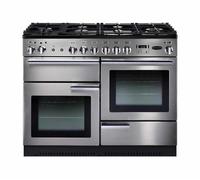 Rangemaster Professional Plus PROP110NGFSS 110cm Wide Stainless Steel Gas Freestanding Range Cooker - Chrome Trim