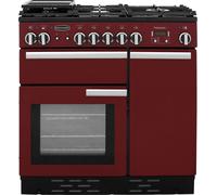Rangemaster PROP90DFFCY/C Professional+ 90 Dual Fuel Range Cooker, Cranberry