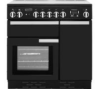 Rangemaster Professional Plus PROP90ECGB/C 90cm Electric Range Cooker with Ceramic Hob - Black - A/A Rated, Black