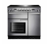 Rangemaster Professional Plus PROP90ECSS/C 90cm Wide Stainless Steel Ceramic Freestanding Range Cooker - Chrome Trim