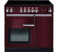Rangemaster PROP90EICY/C Professional + 90 Induction Hob Range Cooker, Cranberry