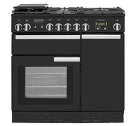 Rangemaster Professional Plus PROP90NGFGB/C 90cm Gas Range Cooker - Black - A+/A Rated, Black
