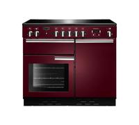 Rangemaster PROP100EICY/C Professional Plus Cranberry with Chrome Trim 100cm Induction Range Cooker - Red - A Rated - 96050
