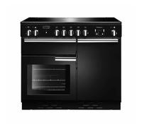 Rangemaster Professional Plus PROP100EIGB/C 100cm wide Electric Range Cooker with Induction Hob - Black - A/A Rated, Black