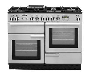 Rangemaster PROP110DFFCY/C Dual Fuel Range Cooker in Cranberry/Chrome