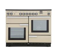 Rangemaster Professional Plus PROP110ECCR/C 110cm wide Electric Range Cooker with Ceramic Hob - Cream / Chrome - A/A Rated, Cream