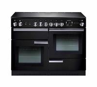 Rangemaster Professional Plus PROP110ECGB/C 110cm Electric Range Cooker with Ceramic Hob - Black / Chrome - A/A Rated, Black