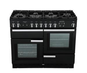 Rangemaster PROP110NGFGB/C Professional Plus Black / Chrome 110cm Gas Range Cooker 91980 A