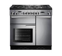 Rangemaster Prop90Dffbl/c Freestanding Electric Range Cooker With Gas Hob - Stainless Steel Effect