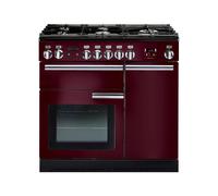 Rangemaster PROP90DFFCY/C Professional+ 90 Dual Fuel Range Cooker, Cranberry
