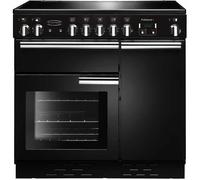 Rangemaster Professional Plus PROP90EIGB/C 90cm wide Electric Range Cooker with Induction Hob - Black - A/A Rated, Black