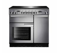 Rangemaster Professional Plus PROP90EISS/C 90cm wide Electric Range Cooker with Induction Hob - Stainless Steel - A/A Rated