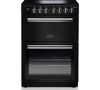 Rangemaster PROPL60ECBL/C Professional Plus Black / Chrome Ceramic Electric Cooker with Double Oven A