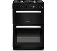 Rangemaster PROPL60NGFBL/C - Black/Chrome Gas Cooker - Double Oven Energy
