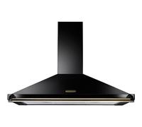 Rangemaster RCLAHDC90BL/B - Black/Brass 90cm Chimney Cooker Hood - 480 m³/h - B energy