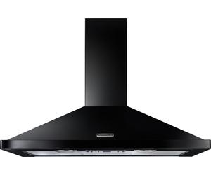 Rangemaster RHDC100BL/C 100cm Chimney Cooker Hood for External / Recirculation Ventilation - Black, Black
